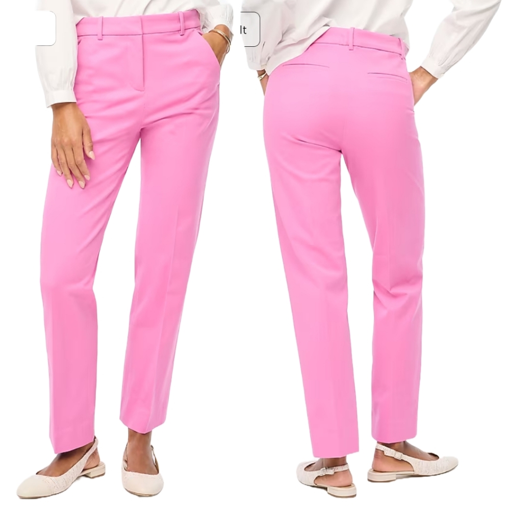 J. Crew Pink Straight-Leg Dress Pants